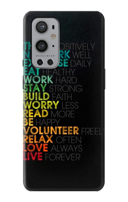 S3523 Think Positive Words Quotes Case For OnePlus 9 Pro