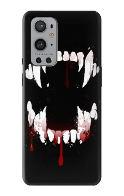 S3527 Vampire Teeth Bloodstain Case For OnePlus 9 Pro