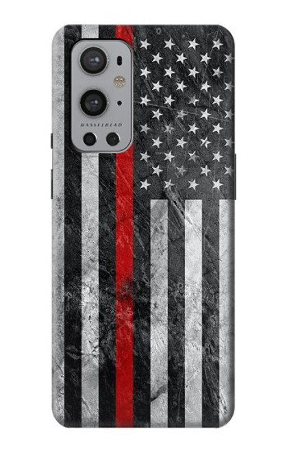 S3687 Firefighter Thin Red Line American Flag Case For OnePlus 9 Pro