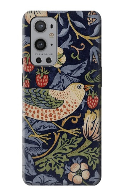 S3791 William Morris Strawberry Thief Fabric Case For OnePlus 9 Pro