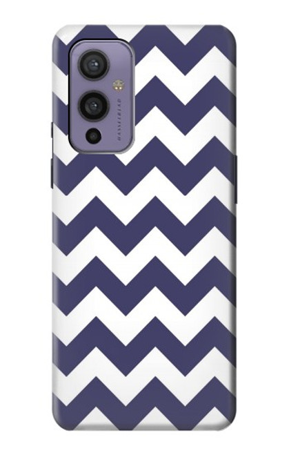 S2345 Navy Blue Shavron Zig Zag Pattern Case For OnePlus 9