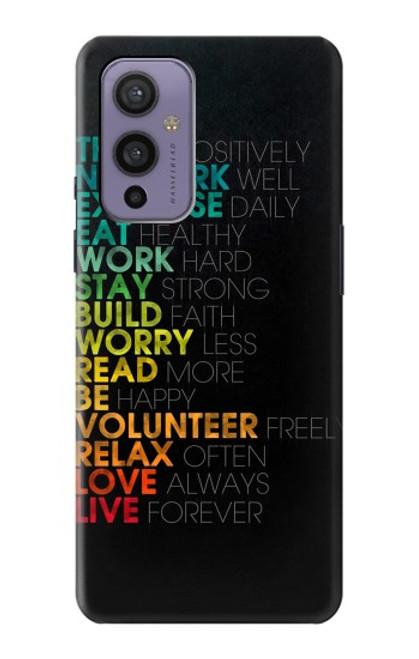S3523 Think Positive Words Quotes Case For OnePlus 9