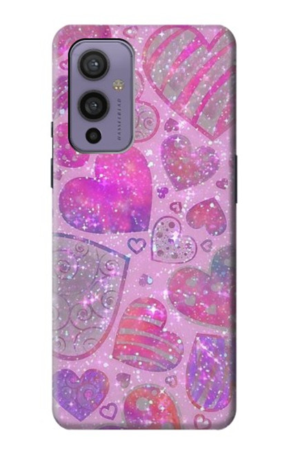 S3710 Pink Love Heart Case For OnePlus 9