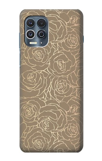 S3466 Gold Rose Pattern Case For Motorola Edge S