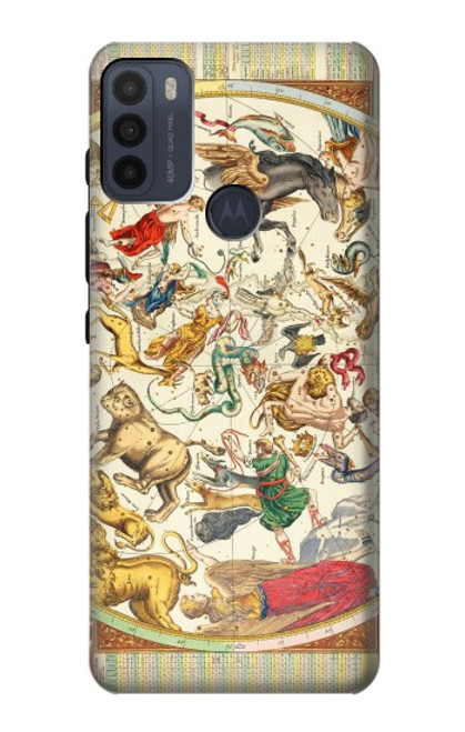 S3145 Antique Constellation Star Sky Map Case For Motorola Moto G50