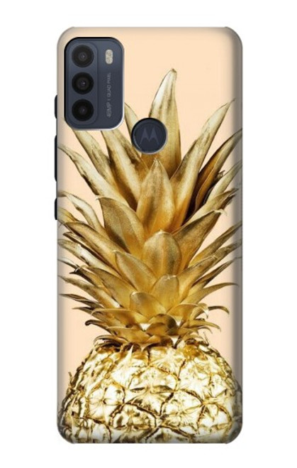 S3490 Gold Pineapple Case For Motorola Moto G50