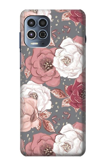 S3716 Rose Floral Pattern Case For Motorola Moto G100