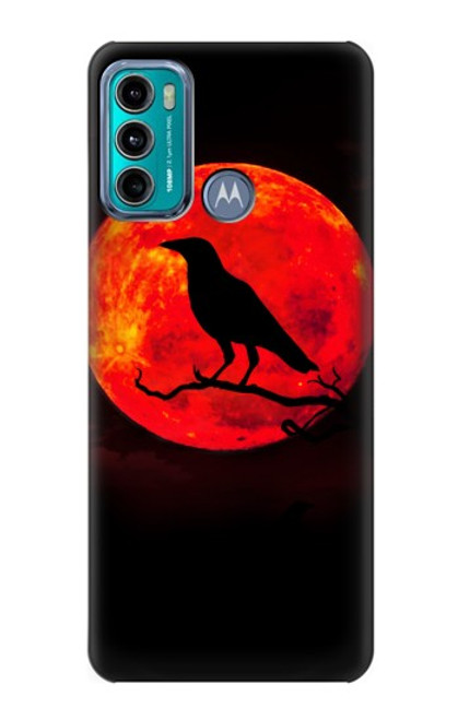 S3328 Crow Red Moon Case For Motorola Moto G60, G40 Fusion