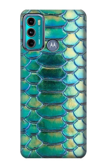 S3414 Green Snake Scale Graphic Print Case For Motorola Moto G60, G40 Fusion