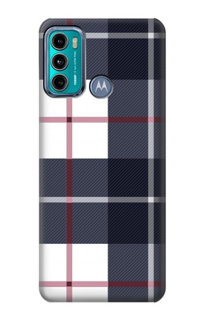 S3452 Plaid Fabric Pattern Case For Motorola Moto G60, G40 Fusion