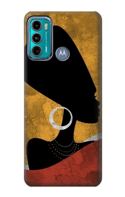 S3453 African Queen Nefertiti Silhouette Case For Motorola Moto G60, G40 Fusion