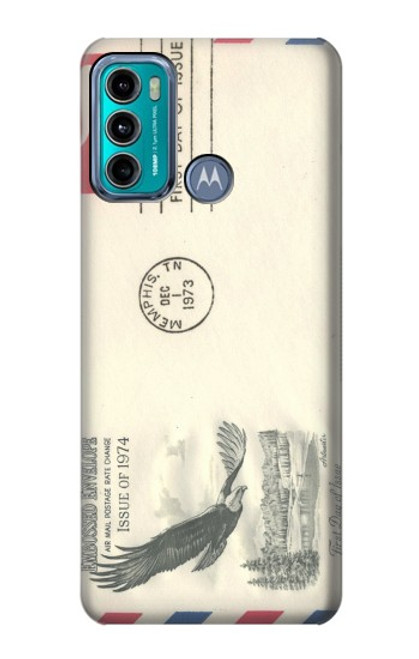 S3551 Vintage Airmail Envelope Art Case For Motorola Moto G60, G40 Fusion