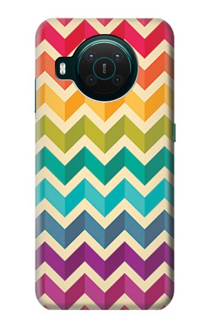 S2362 Rainbow Colorful Shavron Zig Zag Pattern Case For Nokia X10