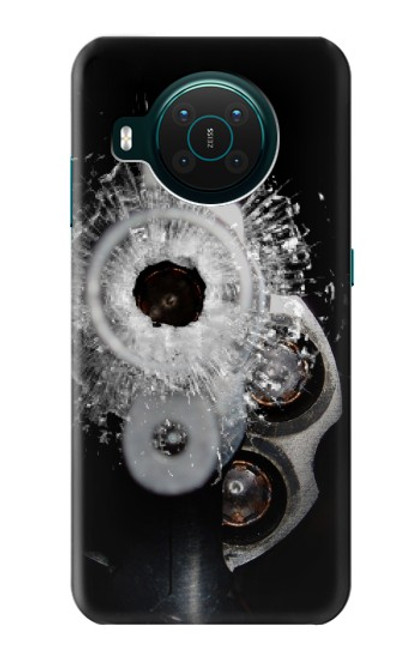 S2387 Gun Bullet Hole Glass Case For Nokia X10