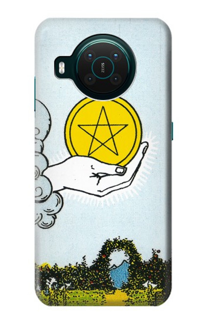 S3722 Tarot Card Ace of Pentacles Coins Case For Nokia X10
