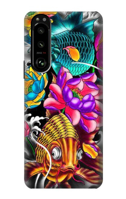 S1630 Fish Japanese Oriental Tattoo Case For Sony Xperia 5 III