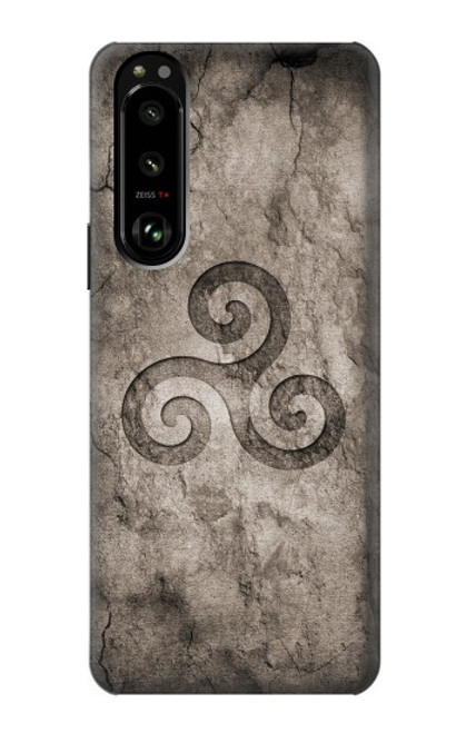 S2892 Triskele Symbol Stone Texture Case For Sony Xperia 5 III