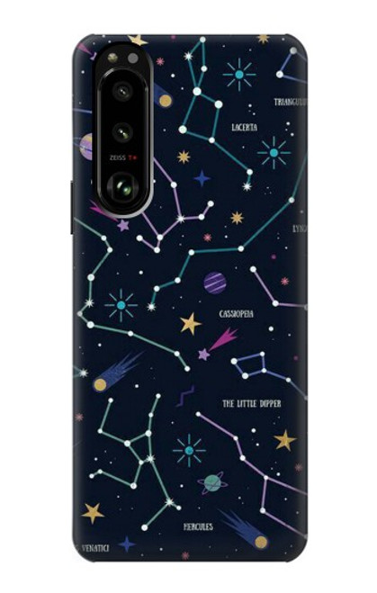 S3220 Star Map Zodiac Constellations Case For Sony Xperia 5 III