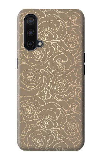 S3466 Gold Rose Pattern Case For OnePlus Nord CE 5G