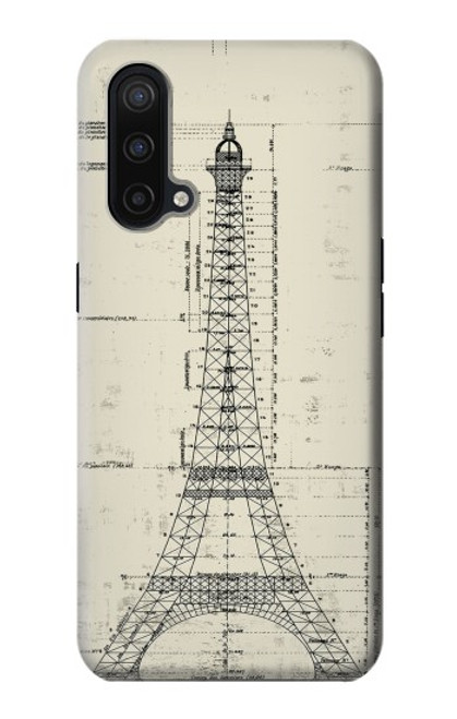 S3474 Eiffel Architectural Drawing Case For OnePlus Nord CE 5G