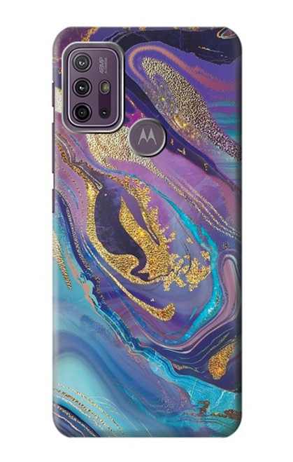 S3676 Colorful Abstract Marble Stone Case For Motorola Moto G10 Power