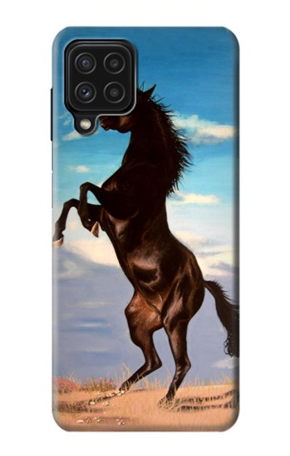 S0934 Wild Black Horse Case For Samsung Galaxy A22 4G