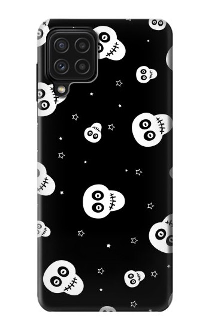 S3261 Smile Skull Halloween Pattern Case For Samsung Galaxy A22 4G