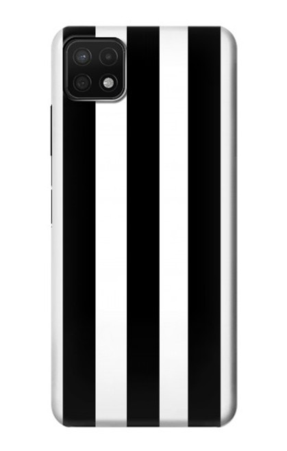 S2297 Black and White Vertical Stripes Case For Samsung Galaxy A22 5G