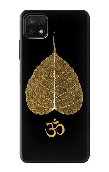 S2331 Gold Leaf Buddhist Om Symbol Case For Samsung Galaxy A22 5G