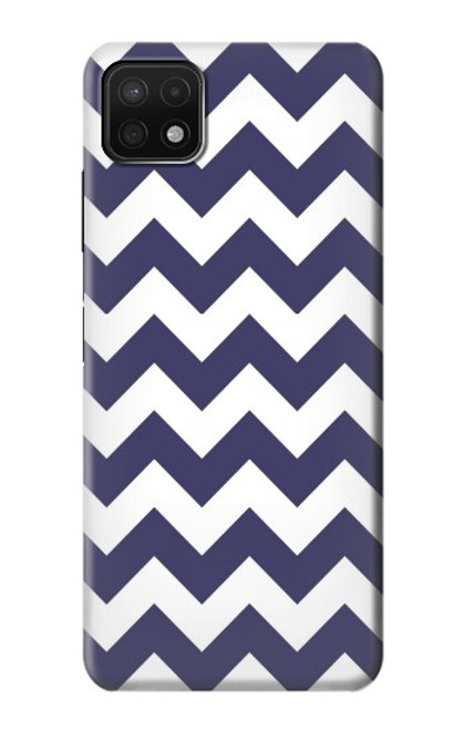 S2345 Navy Blue Shavron Zig Zag Pattern Case For Samsung Galaxy A22 5G