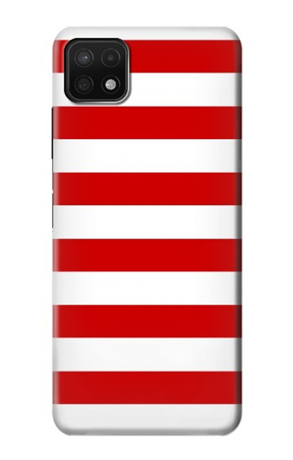 S2364 Red and White Striped Case For Samsung Galaxy A22 5G