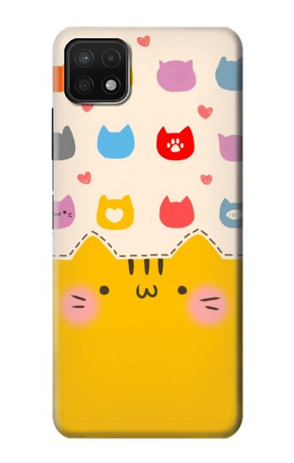 S2442 Cute Cat Cartoon Funny Case For Samsung Galaxy A22 5G