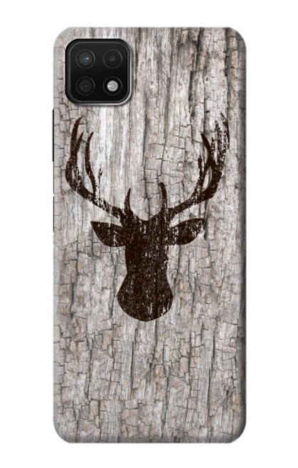 S2505 Reindeer Head Old Wood Texture Graphic Case For Samsung Galaxy A22 5G