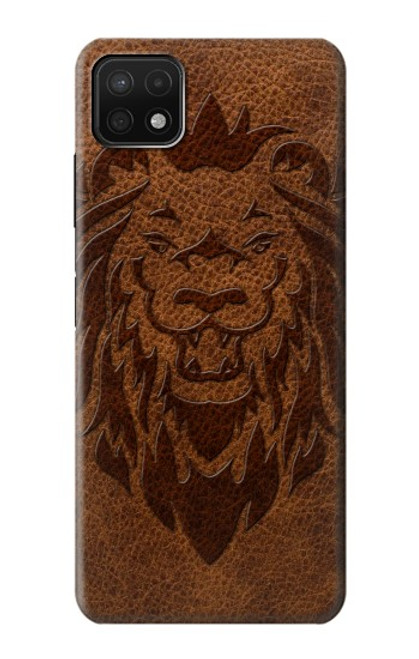 S2529 Leo Zodiac Tattoo Brown Graphic Print Case For Samsung Galaxy A22 5G