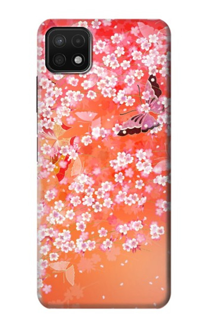 S2543 Japanese Kimono Style Flower Pattern Case For Samsung Galaxy A22 5G