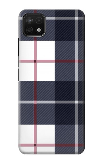 S3452 Plaid Fabric Pattern Case For Samsung Galaxy A22 5G