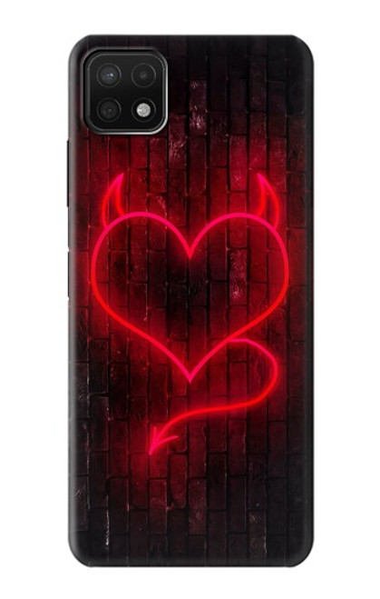 S3682 Devil Heart Case For Samsung Galaxy A22 5G