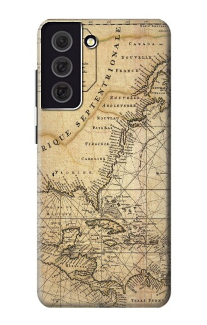S2506 Exploration North America Map Case For Samsung Galaxy S21 FE 5G