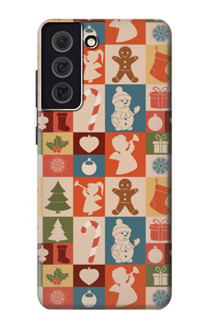 S2854 Cute Xmas Pattern Case For Samsung Galaxy S21 FE 5G