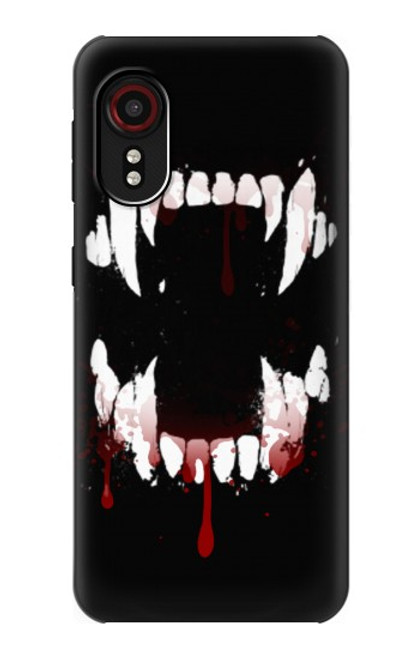 S3527 Vampire Teeth Bloodstain Case For Samsung Galaxy Xcover 5