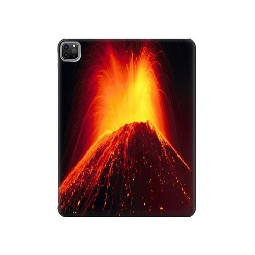 S0745 Volcano Lava Hard Case For iPad Pro 12.9 (2022,2021,2020,2018, 3rd, 4th, 5th, 6th)