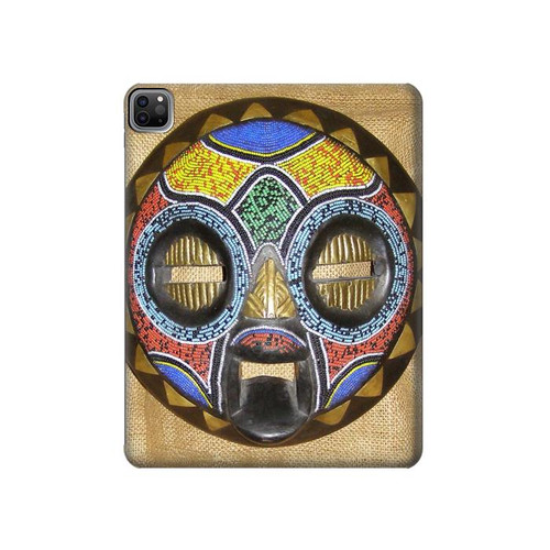 S0965 African Baluba Mask Hard Case For iPad Pro 12.9 (2022,2021,2020,2018, 3rd, 4th, 5th, 6th)