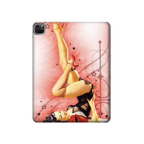 S1669 Pinup Girl Vintage Hard Case For iPad Pro 12.9 (2022,2021,2020,2018, 3rd, 4th, 5th, 6th)