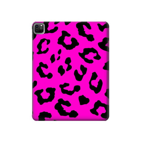 S1850 Pink Leopard Pattern Hard Case For iPad Pro 12.9 (2022,2021,2020,2018, 3rd, 4th, 5th, 6th)