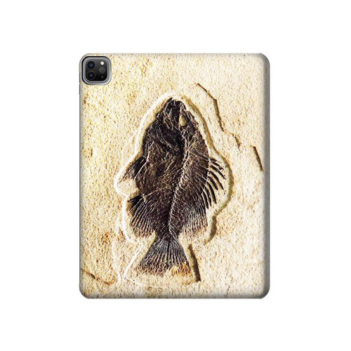 S2562 Fossil Fish Hard Case For iPad Pro 12.9 (2022,2021,2020,2018, 3rd, 4th, 5th, 6th)