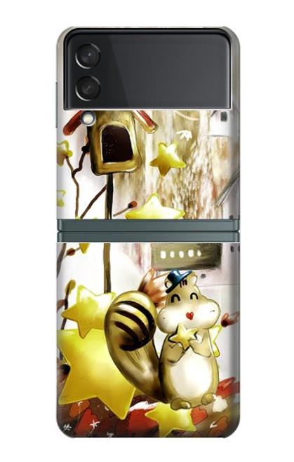 S0109 Cute Squirrel Cartoon Case For Samsung Galaxy Z Flip 3 5G