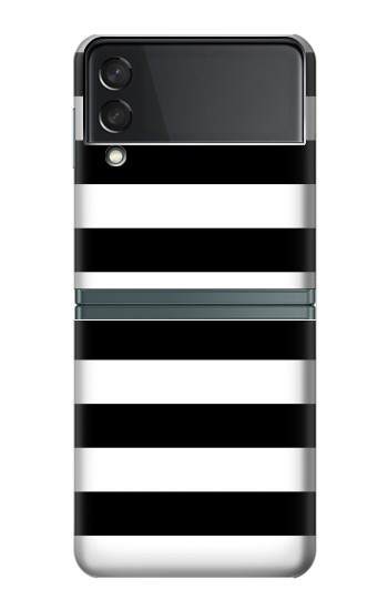 S1596 Black and White Striped Case For Samsung Galaxy Z Flip 3 5G