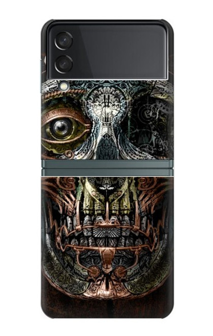 S1685 Steampunk Skull Head Case For Samsung Galaxy Z Flip 3 5G