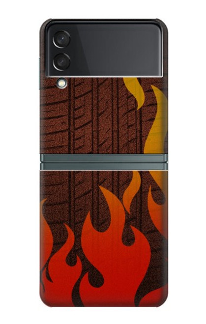 S2988 Rally Car Tire Fire Case For Samsung Galaxy Z Flip 3 5G