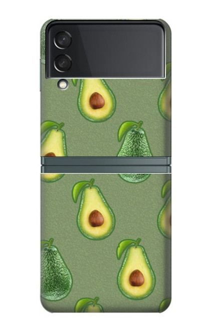 S3285 Avocado Fruit Pattern Case For Samsung Galaxy Z Flip 3 5G